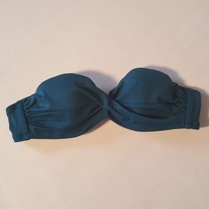 Victoria Secret Bikini Top 32A Strapless Sea Blue